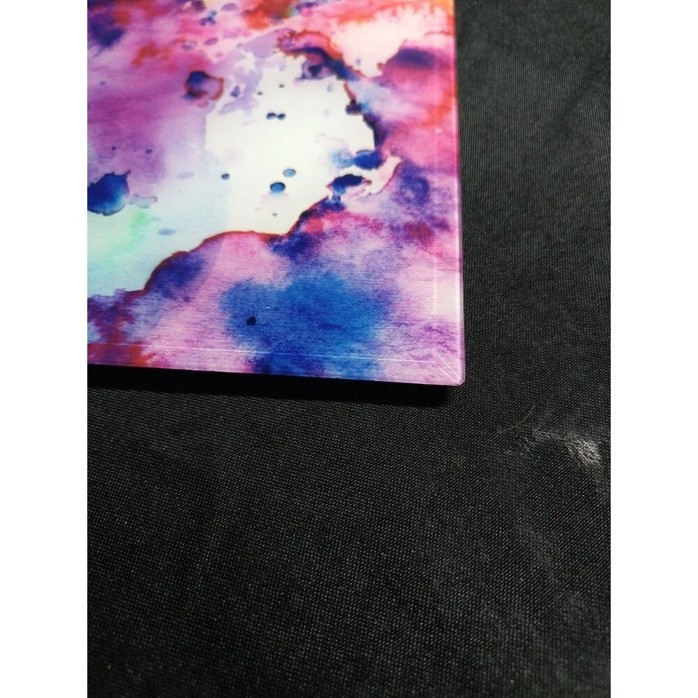 Watercolor Clipboard Style Photo Frame 9x7 Glass Easel Wall Hanging Multicolor